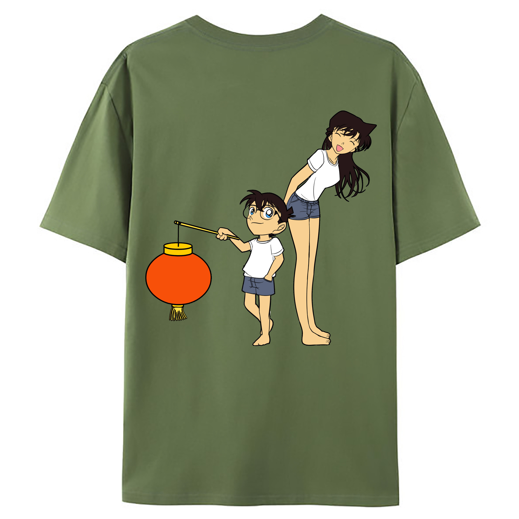 （画像用） 名探偵コナン 毛利 蘭 もうり らん、モーリ ラン Detective Conan Rachel Moore 綿100％ メンズ半袖Tシャツ（バックプリント） 通気性